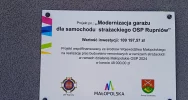 Odbiór garażu dla samochodu strażackiego przez OSP Rupniów - zdjęcie 2