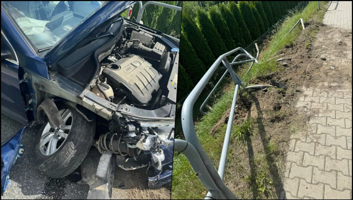 Kolizja w Zamieściu/fot.: KPP Limanowa