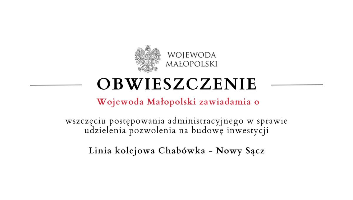 Wszczęcie postępowania administracyjnego w sprawie udzielenia pozwolenia na budowę inwestycji