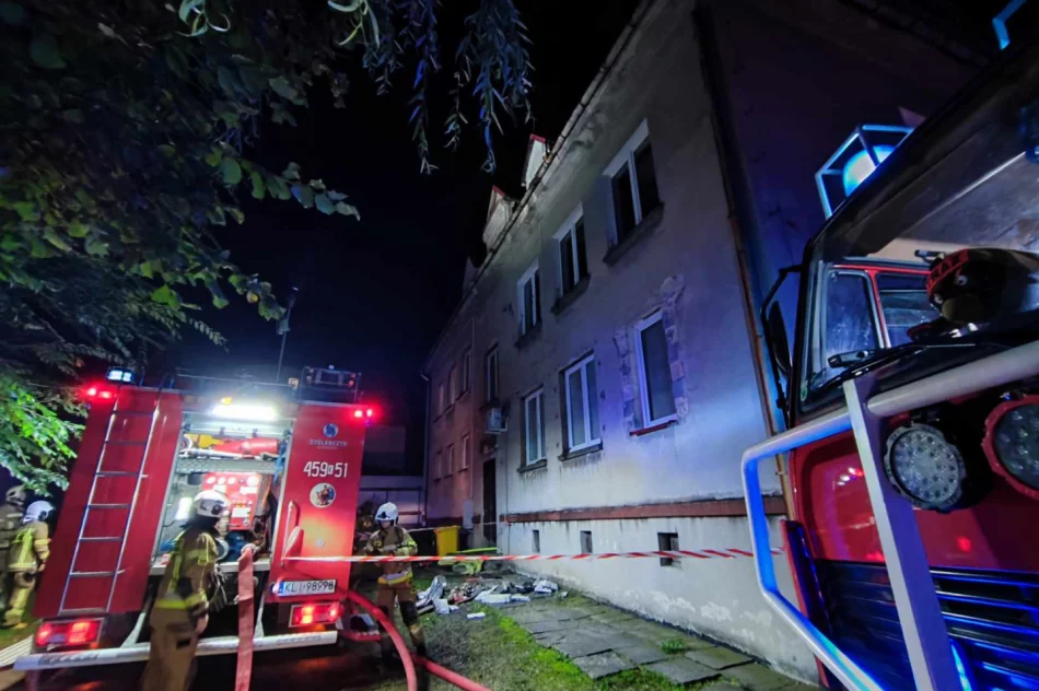 Pożar na poddaszu budynku - zdjęcie 2