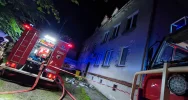 Pożar na poddaszu budynku - zdjęcie 3