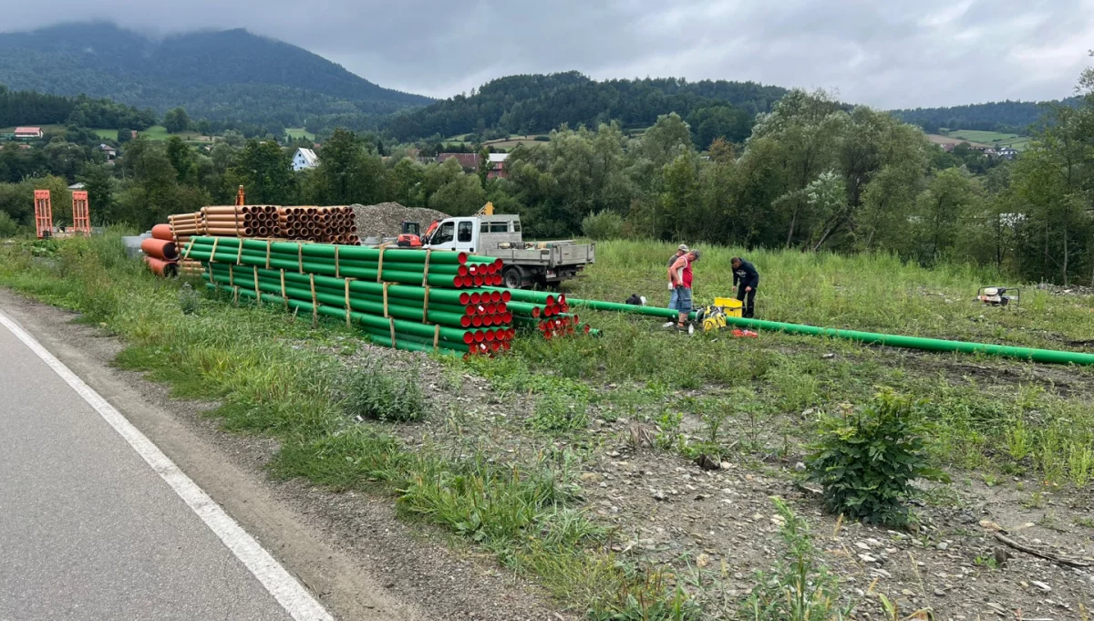 Budowa kanalizacji w Olszówce/fot.: UG Mszana Dolna