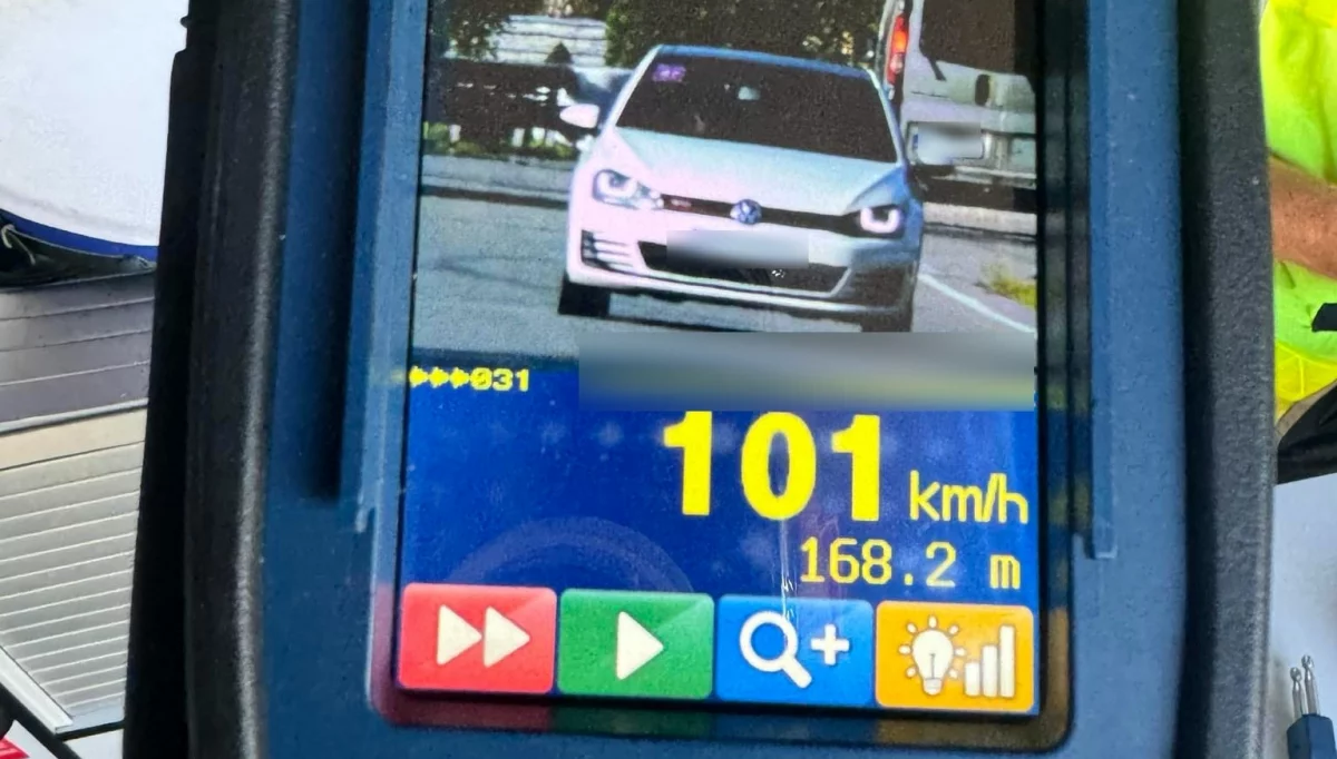 Kontrola prędkości/fot.: Policja Limanowa