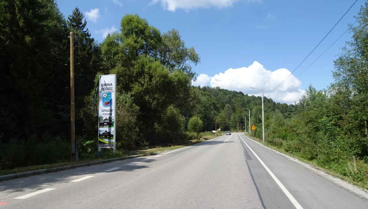 Wyremontowana droga 1629K między Mszaną Dolną a Niedźwiedziem/fot: Starostwo Powiatowe w Limanowej