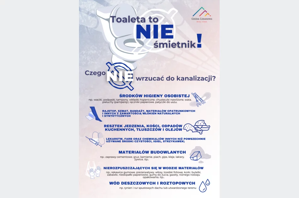 APEL – KANALIZACJA SANITARNA TO NIE ŚMIETNIK! - zdjęcie 2