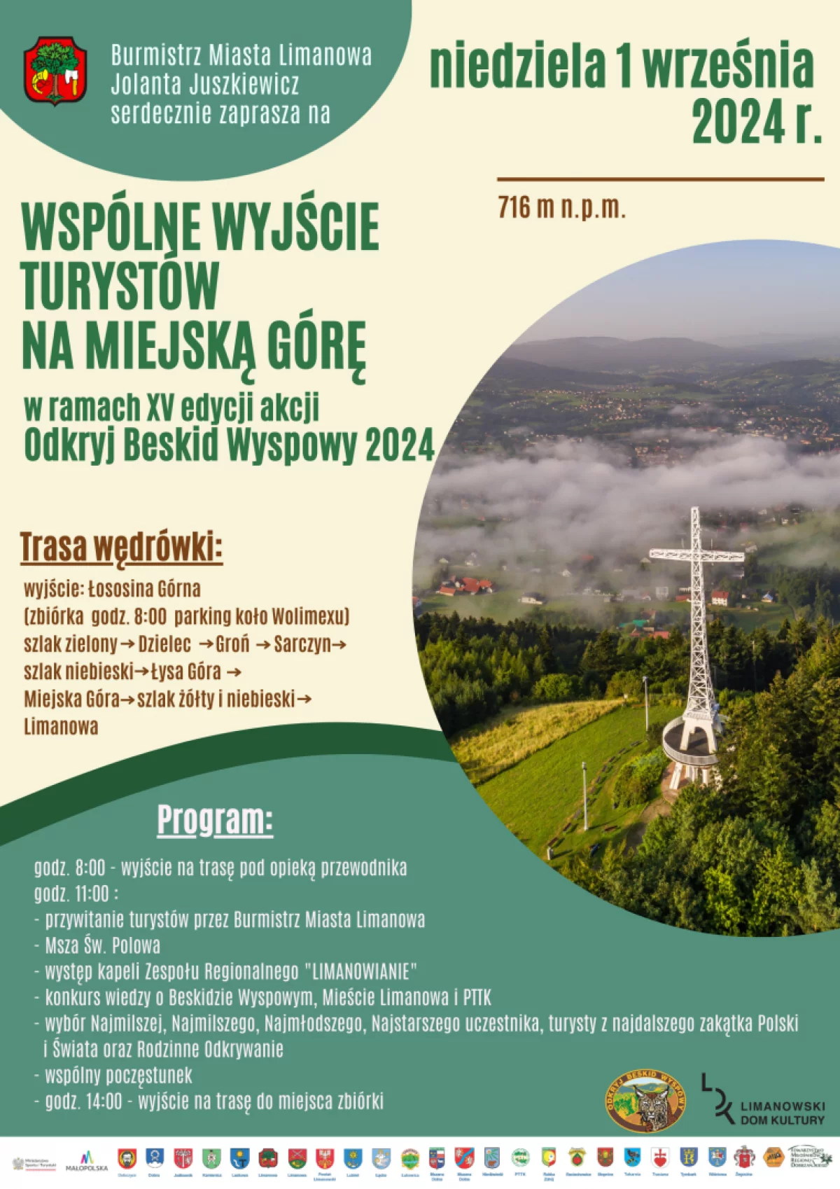 Już w tą niedzielę zapraszamy na wspólną wędrówkę na Miejską Górę w ramach akcji Odkryj Beskid Wyspowy!