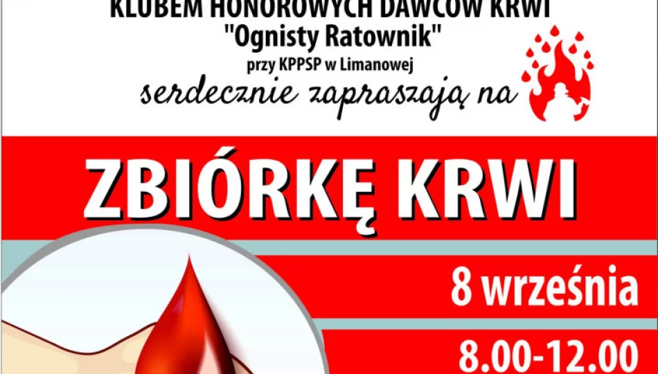 Druhowie z OSP Limanowa po raz kolejny zapraszają do udziału w zbiórce krwi - zdjęcie 1