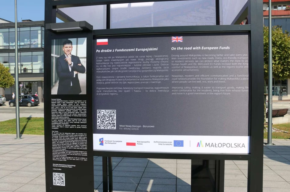 „20 lat Funduszy Europejskich w Małopolsce – zobacz, jak zmieniły region!” – wystawa plenerowa na limanowskim rynku - zdjęcie 9