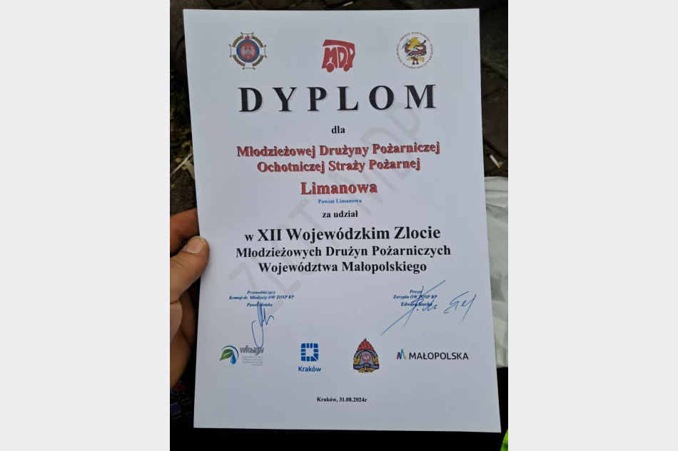 Młodzi strażacy z Limanowej na XII Zlocie Młodzieżowych Drużyn Pożarniczych w Krakowie - zdjęcie 11