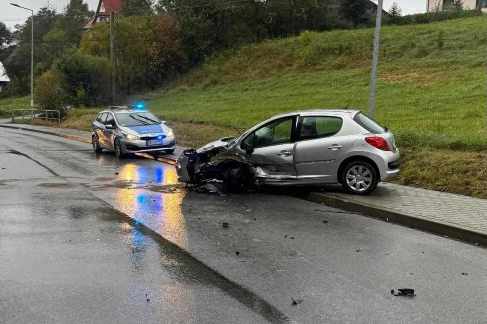 Jedna osoba ranna po czołowym zderzeniu - zdjęcie 2
