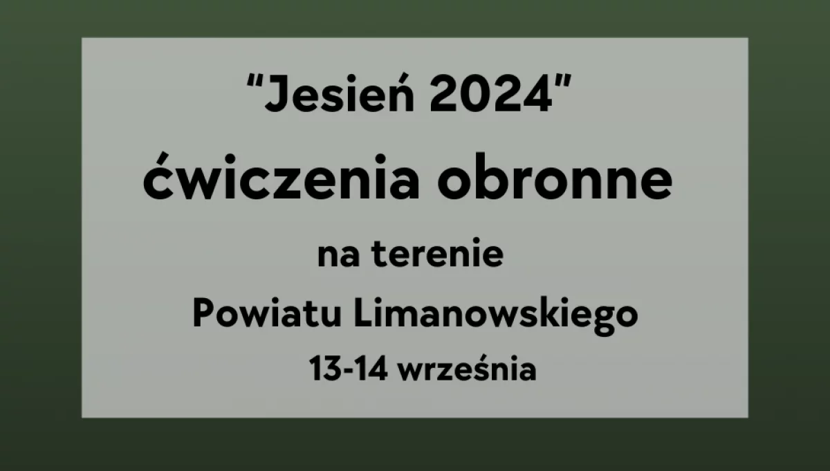 Powiatowe ćwiczenia obronne „Jesień 2024”