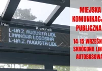 W dniach 14-15 września skrócona linia autobusowa komunikacji miejskiej - zdjęcie główne
