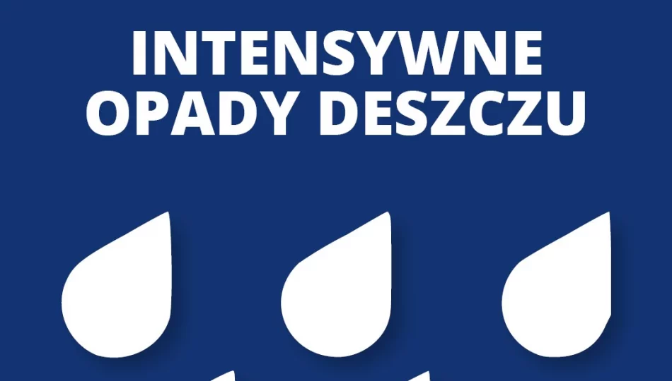 Informacja dotycząca prognozowanych intensywnych opadów deszczu - zdjęcie 1