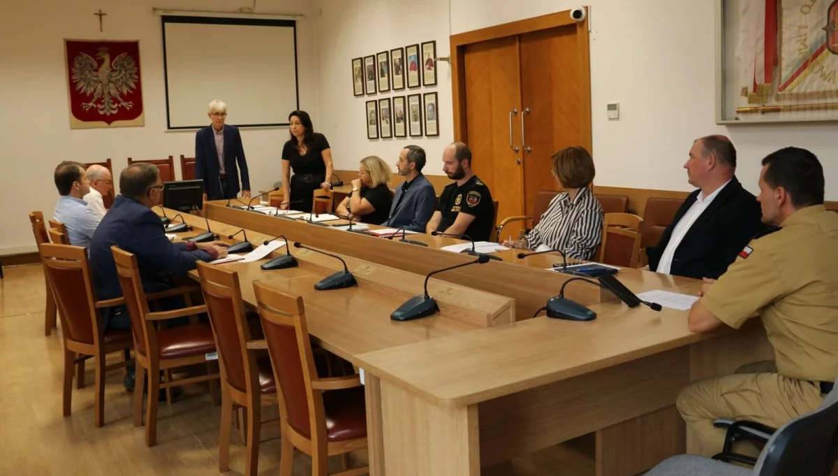 Posiedzenie zespołu zarządzania kryzysowego/fot.: UM Limanowa