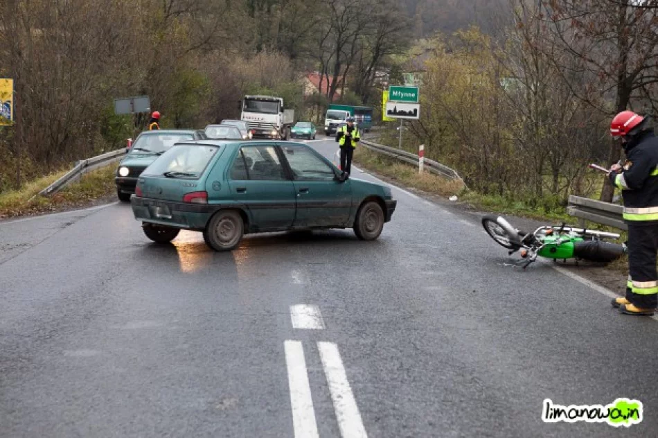 Zderzenie motocykla z samochodem osobowym - zdjęcie 3