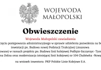 Obwieszczenie Wojewody Małopolskiego dot. inwestycji związanej z budową nowej Podstacji Trakcyjnej Limanowa - zdjęcie główne