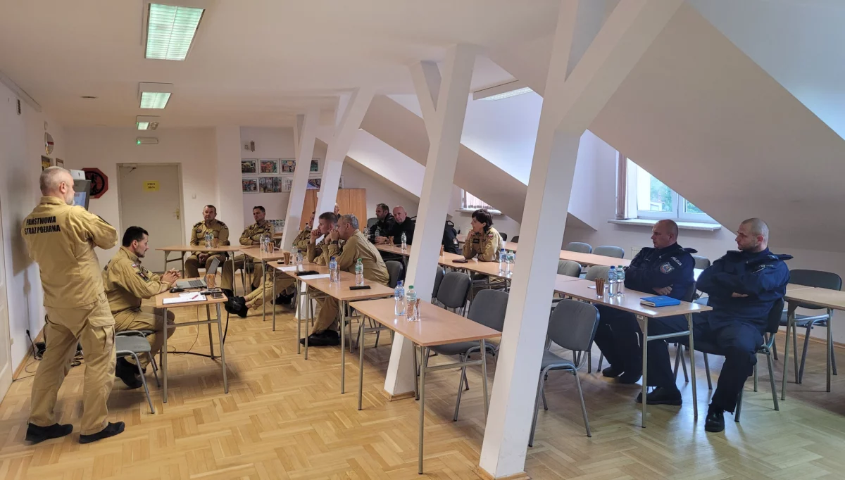 Sztabowe ćwiczenia aplikacyjne/fot.: KP PSP Limanowa