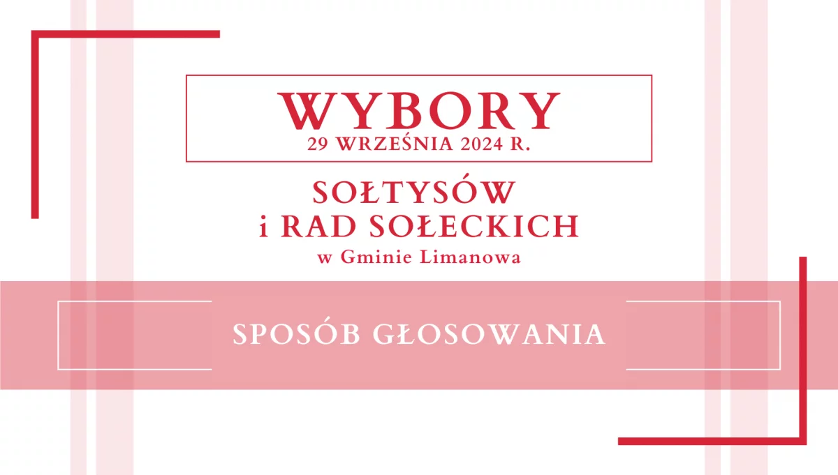 WYBORY SOŁECKIE – 29 września 2024 r. - sposób głosowania