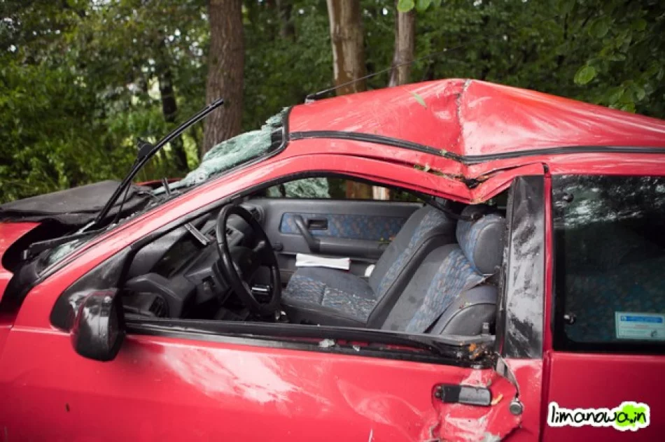 Wypadł z drogi i uderzył w drzewo - zdjęcie 2