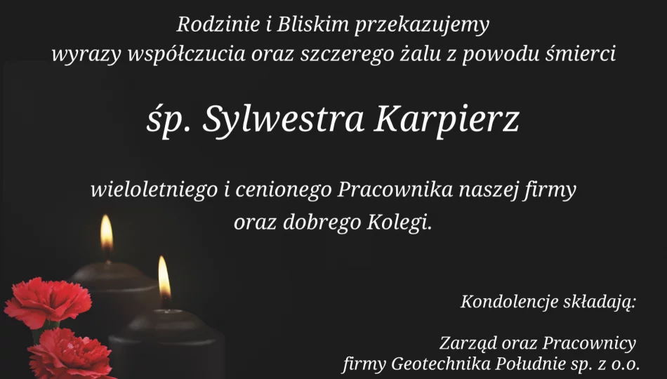 Kondolencje - zdjęcie 1