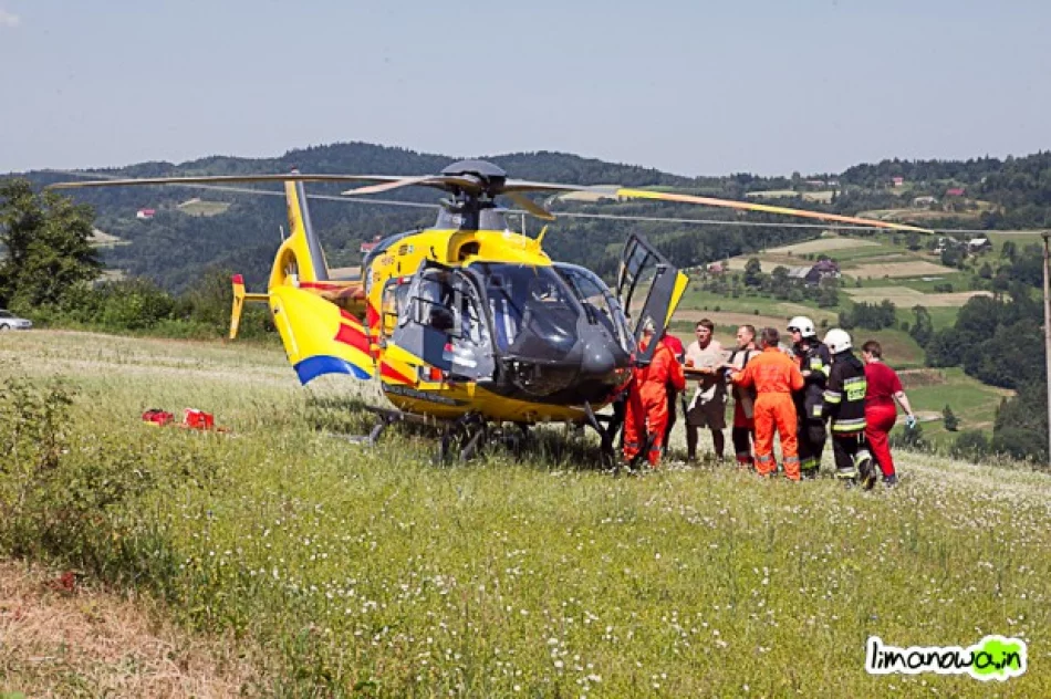 Trudna akcja pomocy przygniecionemu przez ciągnik - zdjęcie 4