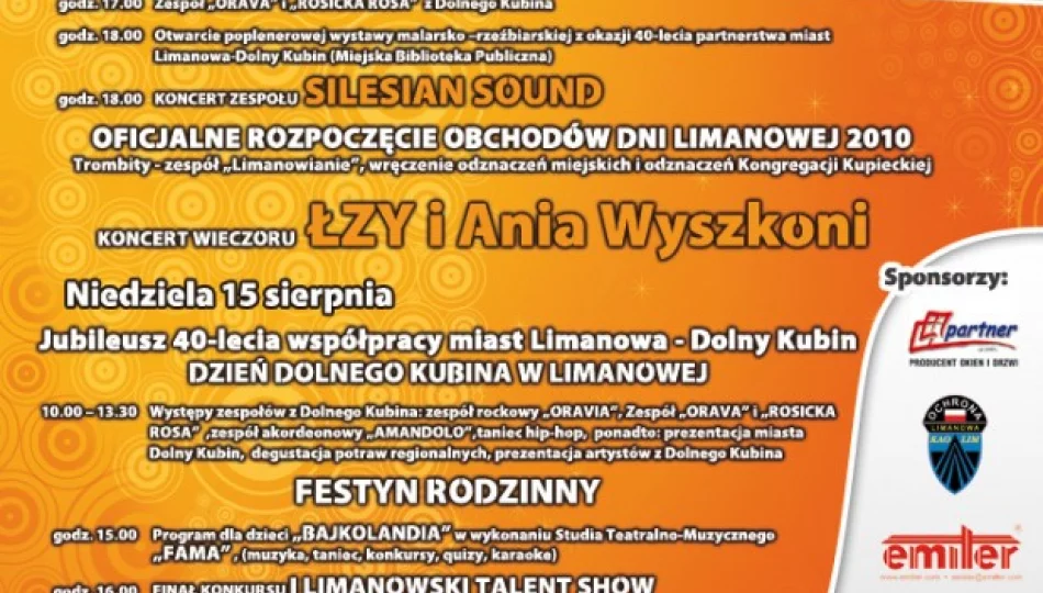 Znany program Dni Limanowej 2010 - zdjęcie 1