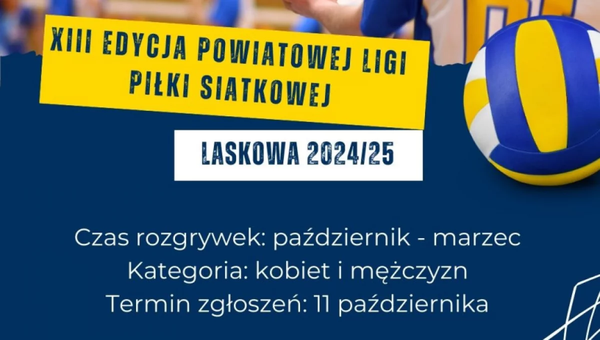 Powiatowa Liga Siatkówki: trwa przyjmowanie zgłoszeń
