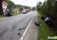 Zderzenie samochodu dostawczego i osobowego - zdjęcie główne