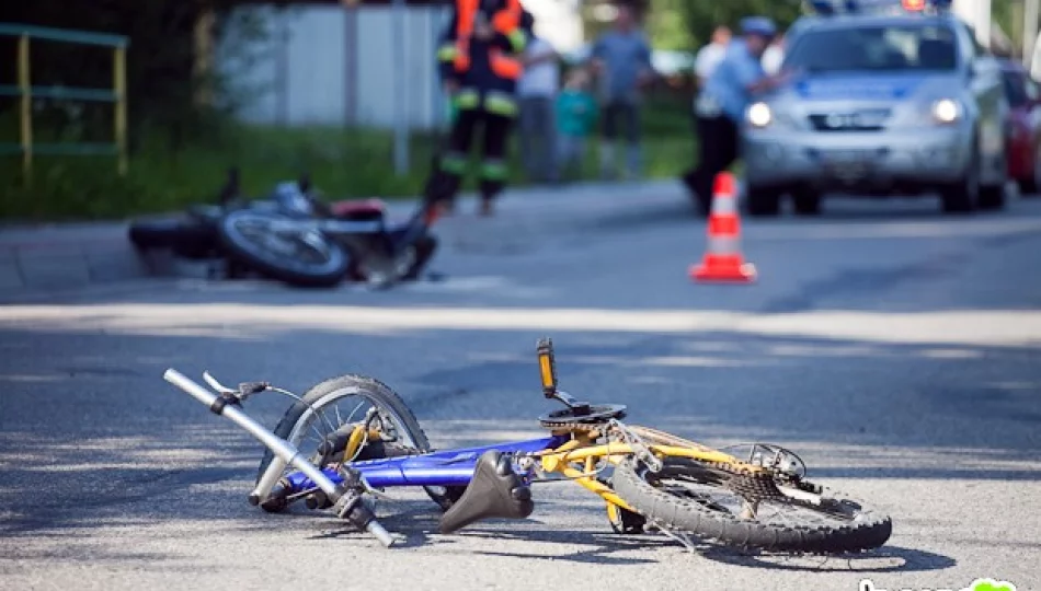 Zderzenie motocykla z rowerem - zdjęcie 1