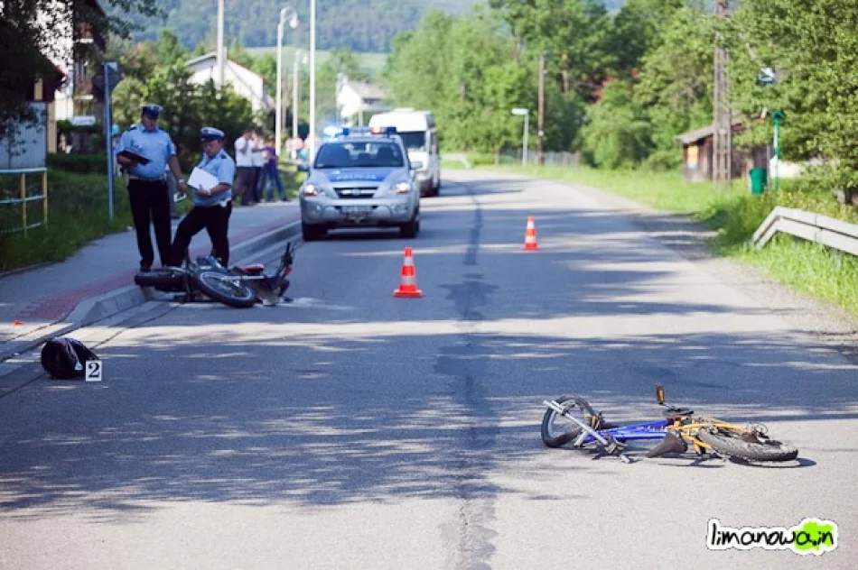Zderzenie motocykla z rowerem - zdjęcie 2