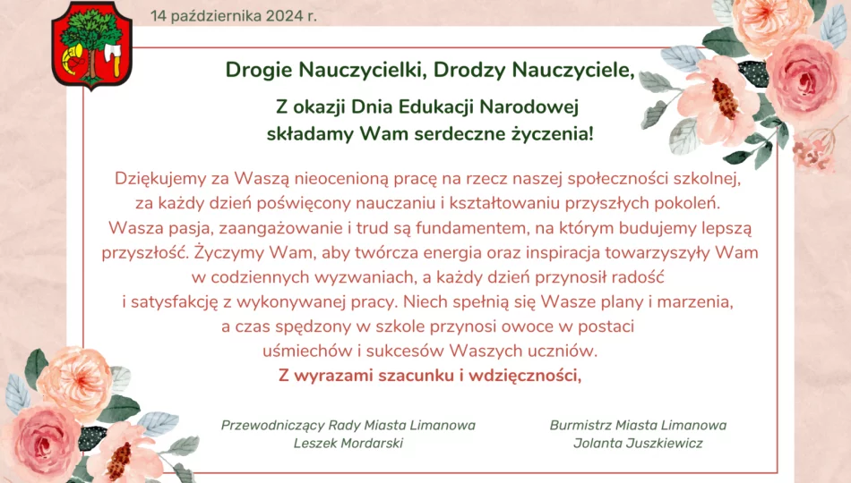 Życzenia z okazji Dnia Edukacji Narodowej - zdjęcie 1