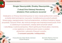 Życzenia z okazji Dnia Edukacji Narodowej - zdjęcie główne