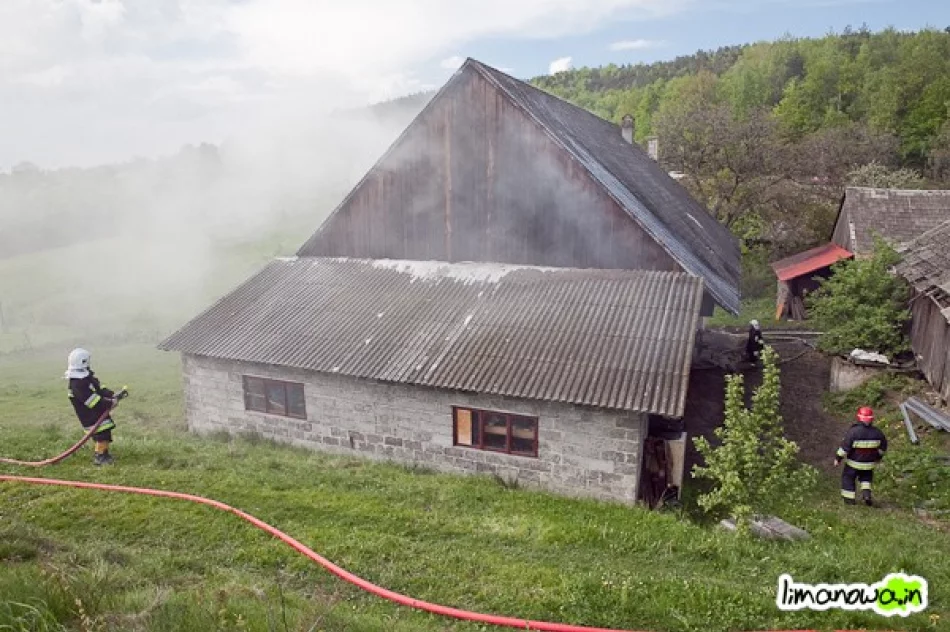 Pożar w Nowym Rybiu - zdjęcie 2