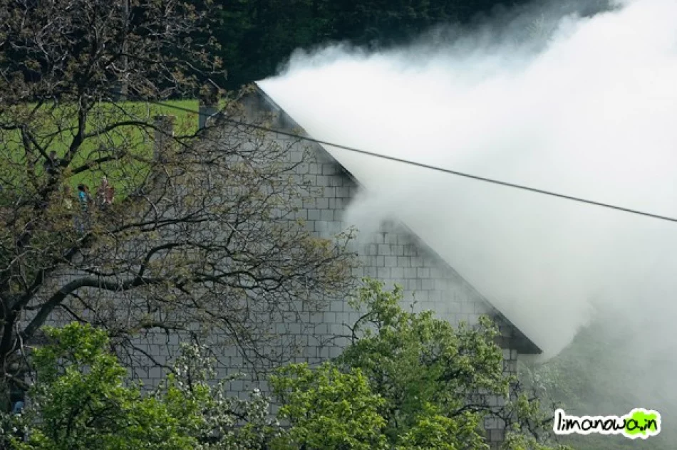 Pożar w Nowym Rybiu - zdjęcie 3