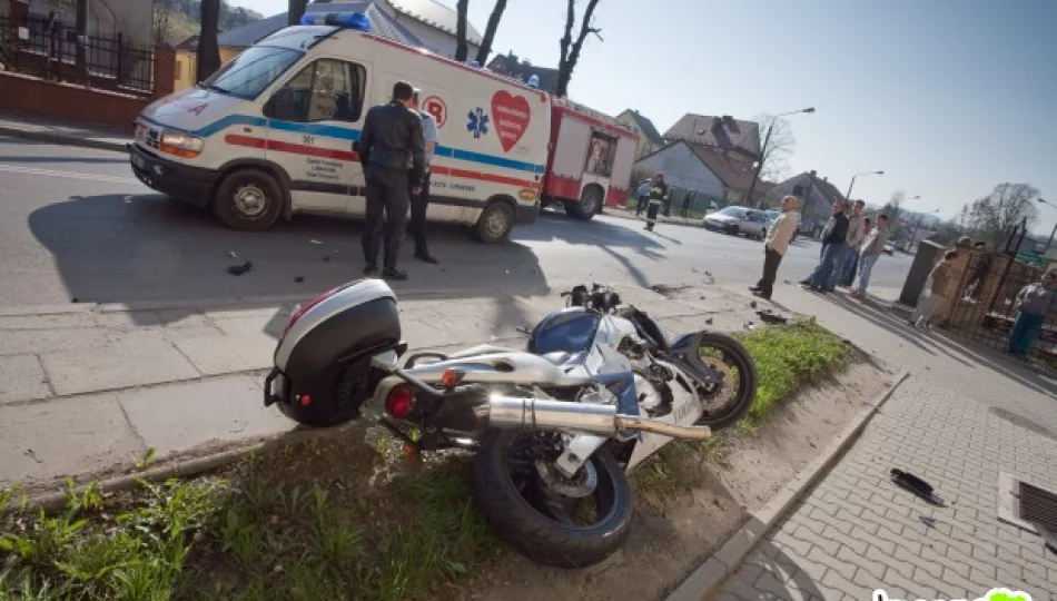 Wypadek motocyklisty - zdjęcie 1