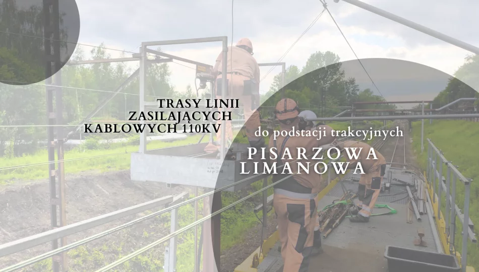 Trasy linii zasilających kablowych 110kV do podstacji trakcyjnych Pisarzowa i Limanowa - zdjęcie 1