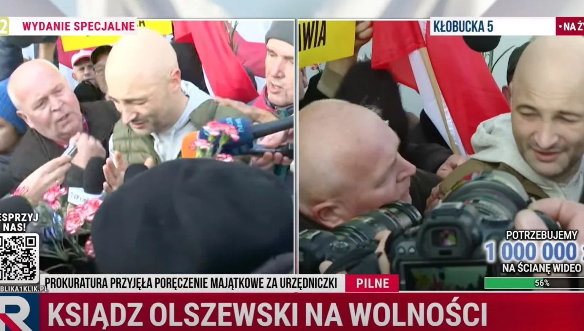 Ksiądz Michał Olszewski opuścił areszt: — Wasze modlitwy mnie wydobyły — powiedział ks. Michał 