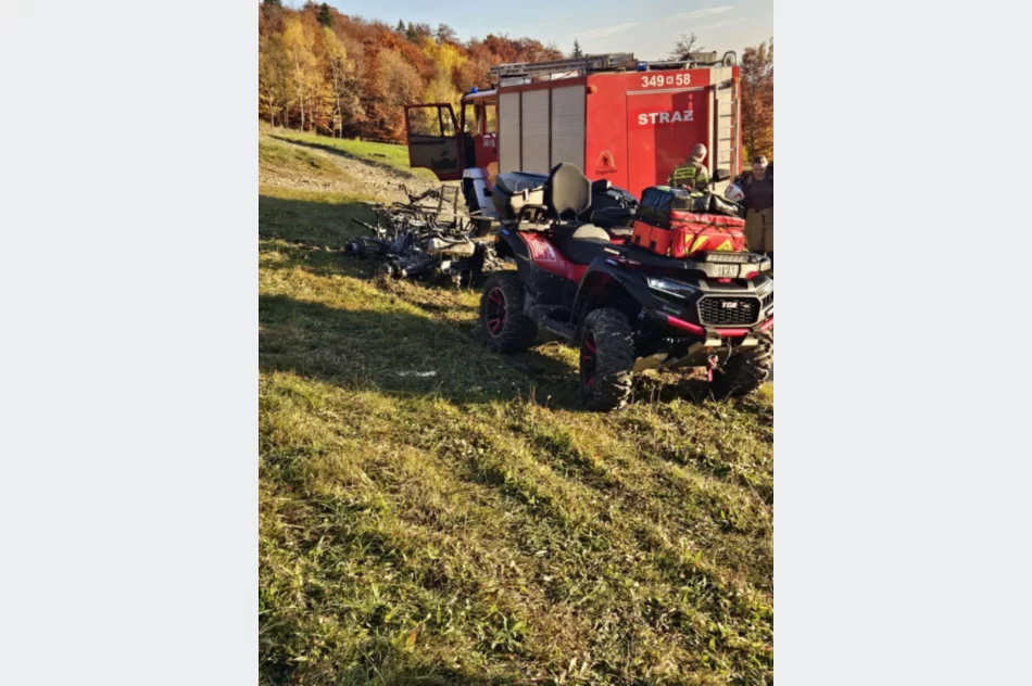 Quad spłonął w lesie - zdjęcie 4