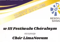 Chór LimaNovum laureatem III Festiwalu Chóralnego RESOVIA SINGS - zdjęcie główne