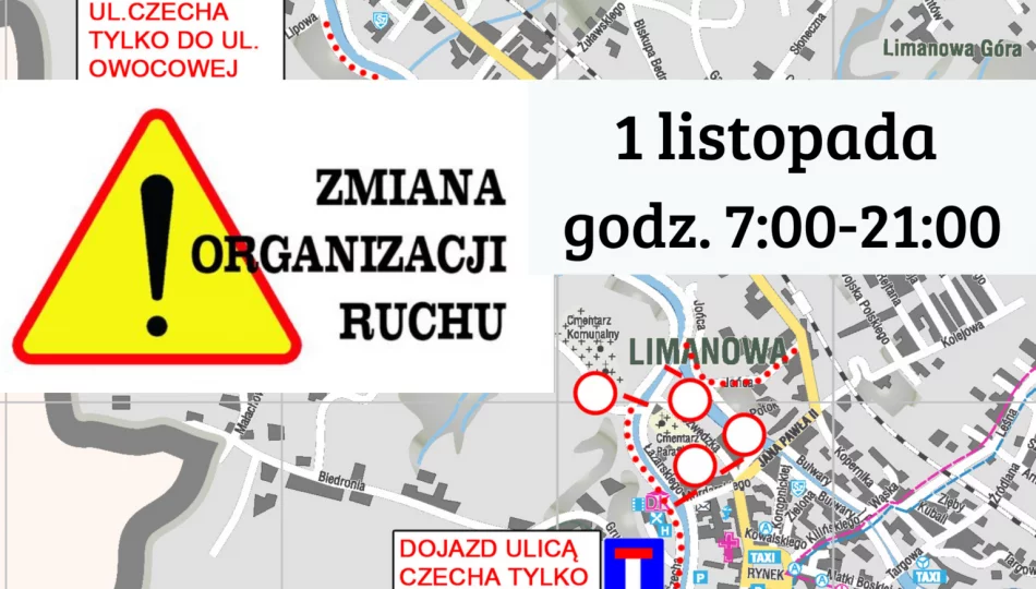 Zmiana organizacji ruchu przy cmentarzach - zdjęcie 1