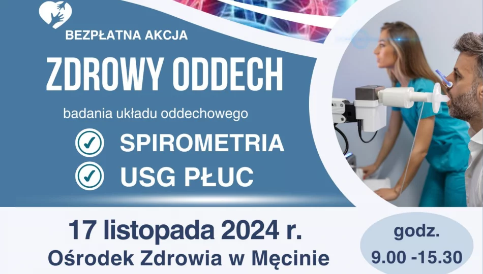 Bezpłatna akcja zdrowy oddech 17 listopada 2024 roku - zdjęcie 1