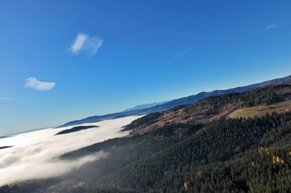 Beskid Wyspowy z lotu ptaka: Morze mgieł i wyłaniające się szczyty (WIDEO) - zdjęcie 4