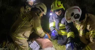 Ćwiczenia ratownicze OSP na ścieżce rowerowej - zdjęcie 4