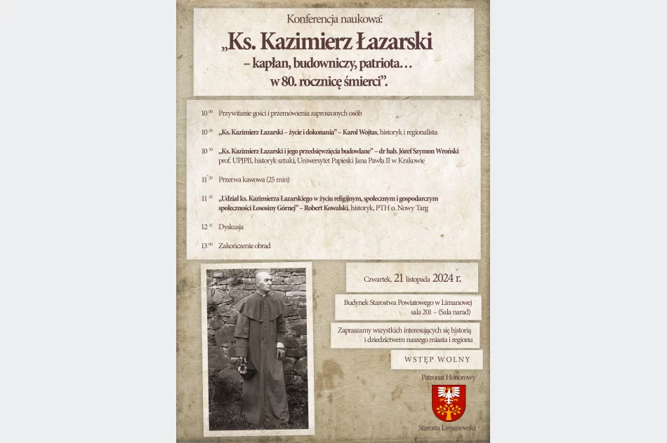 Konferencja naukowa z okazji 80. rocznicy śmierci ks. Kazimierza Łazarskiego - zdjęcie 2