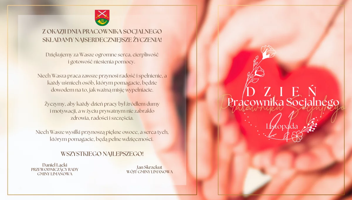 Życzenia z okazji Dnia Pracownika Socjalnego !