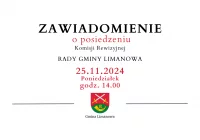 Zawiadomienie o posiedzeniu Komisji Rewizyjnej Rady Gminy Limanowa - 25.11 - zdjęcie główne