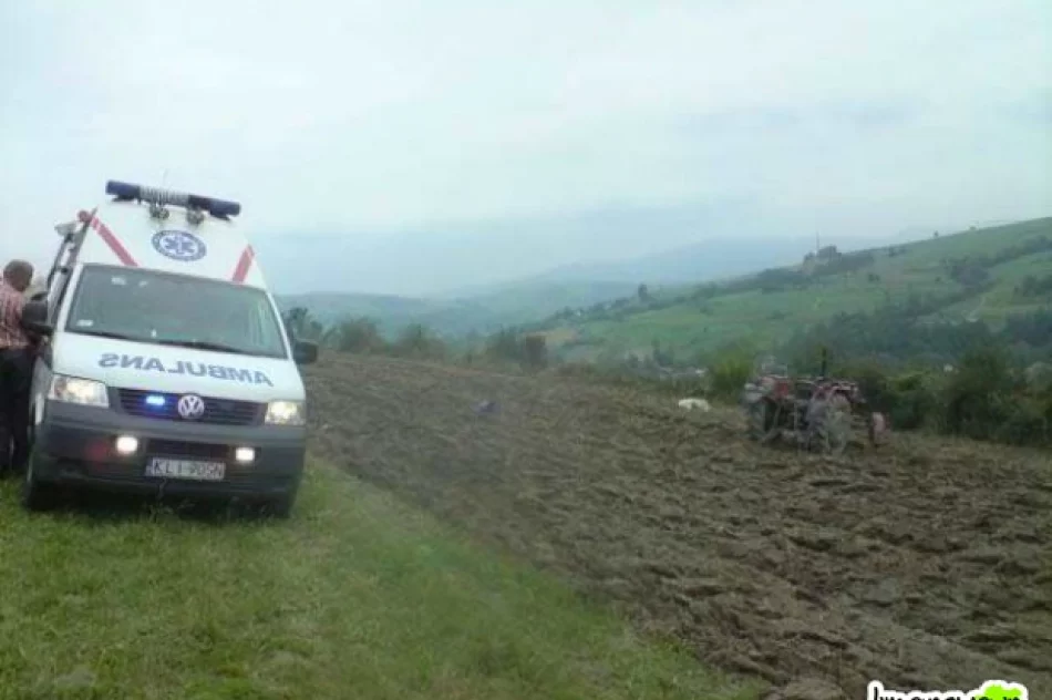 Ciągnik przjechał rolnika - zdjęcie 4