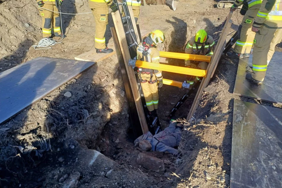 Ćwiczenia OSP: techniki stabilizacji wykopów i zasypów ziemnych - zdjęcie 13