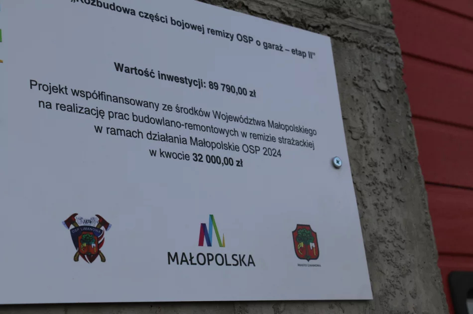 Zakończył się II etap rozbudowy budynku remizy OSP Limanowa, jednostki OSP Limanowa i OSP Łososina Górna z nowym sprzętem ratowniczo-bojowym - zdjęcie 5