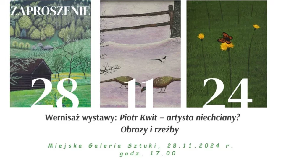 Wernisaż wystawy pt. ,,Piotr Kwit – artysta niechciany? Obrazy i rzeźby’’w Miejskiej Galerii Sztuki - zdjęcie 1